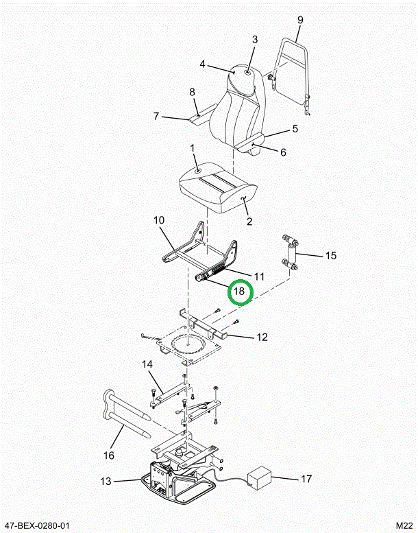 2515790C91 Heater, Seat, With Switch