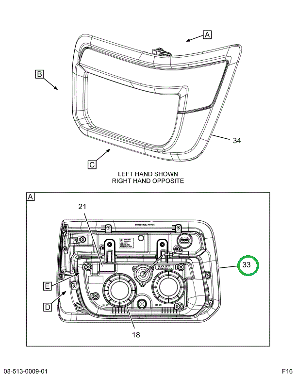 2515837C1 BEZEL,OUTER,CHROME,LH