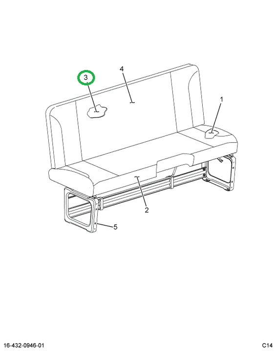 2515928C91 Upholstered Seatback