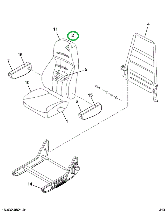 2515930C91 CUSHION BACK INDV SEAT