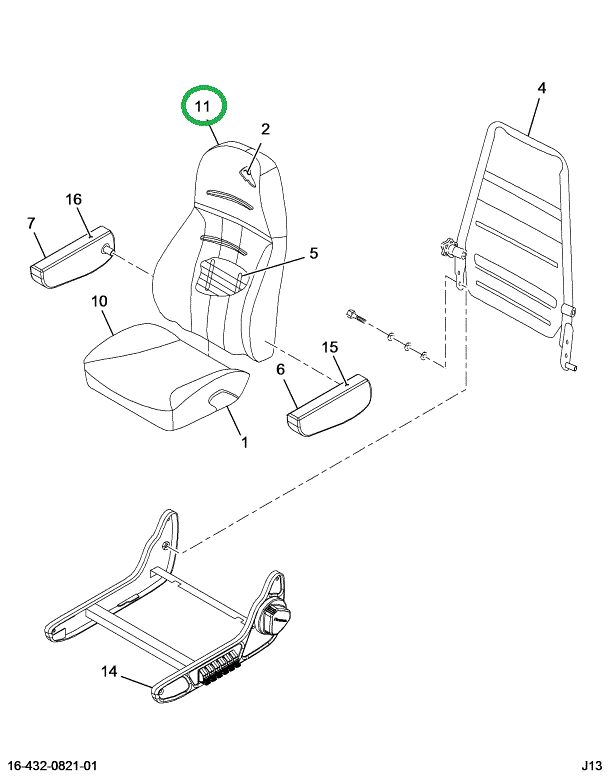 2515935C1 Cover, Back Cushion
