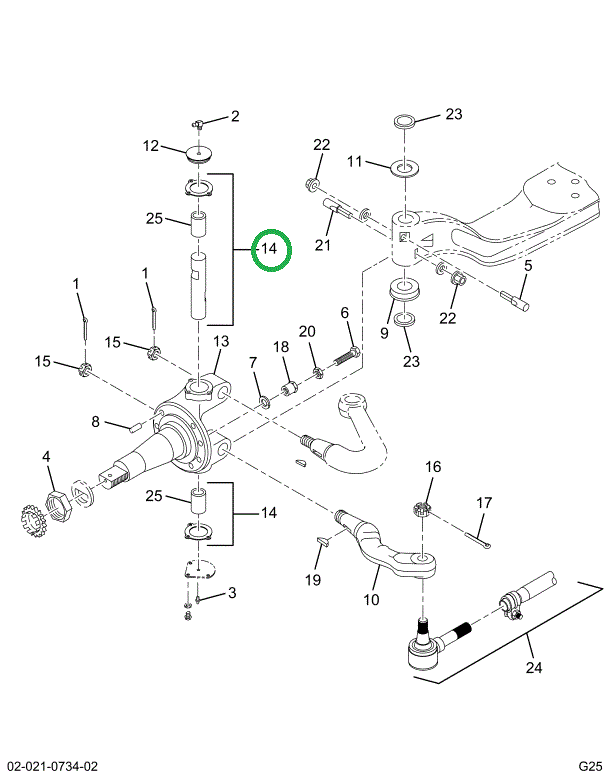 2516054C91 PIN,KING PIN ASSY.