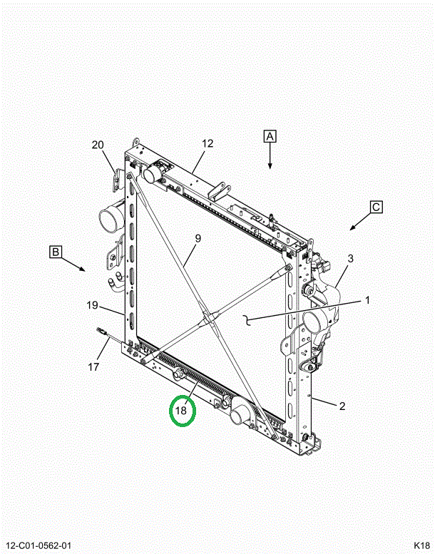 2516091C91 CHANNEL,RADIATOR,CHANNEL,BOTTO