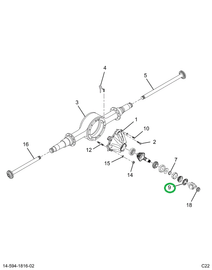 2516117C91 SEAL, REAR REAR DIFF INPUT