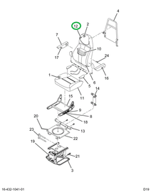 2516440C1 COVER, SEAT BACK COVER