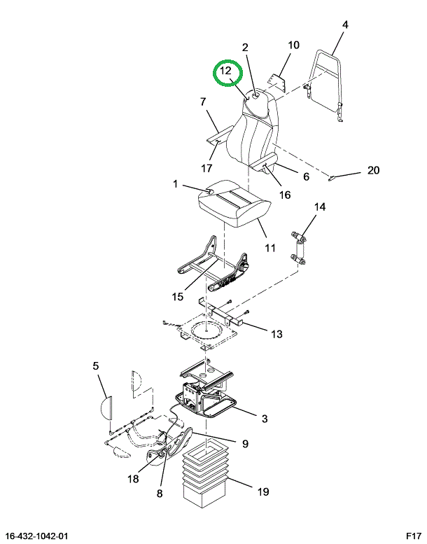 2516441C1 COVER, SEAT BACK COVER