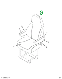 2516443C1 COVER, SEAT BACK COVER