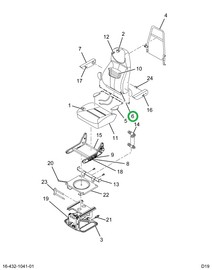 2516448C1 REST,UPHOLSTERED ARMREST LH