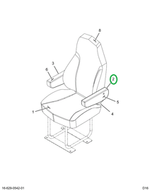 2516450C1 REST,UPHOLSTERED ARMREST LH