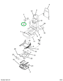 2516453C1 COVER,ARMREST COVER RH