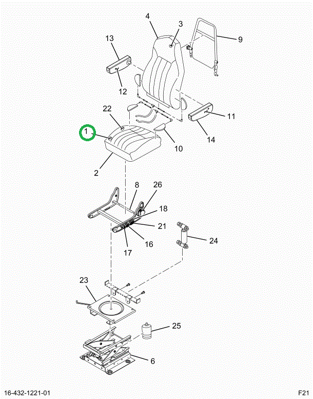 2516493C91 CUSHION,UPHSTRD CUSHION, CHARC