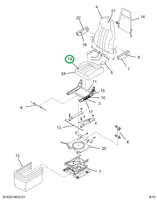 2516497C91 CUSHION,UPHSTRD CUSHION, CHARC