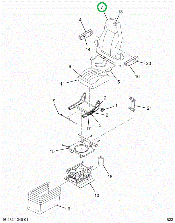 2516532C1 COVER, SEATBACK, BLCK CHRY MRD
