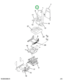 2516534C1 COVER, SEATBACK, BLCK CHRY/BLC