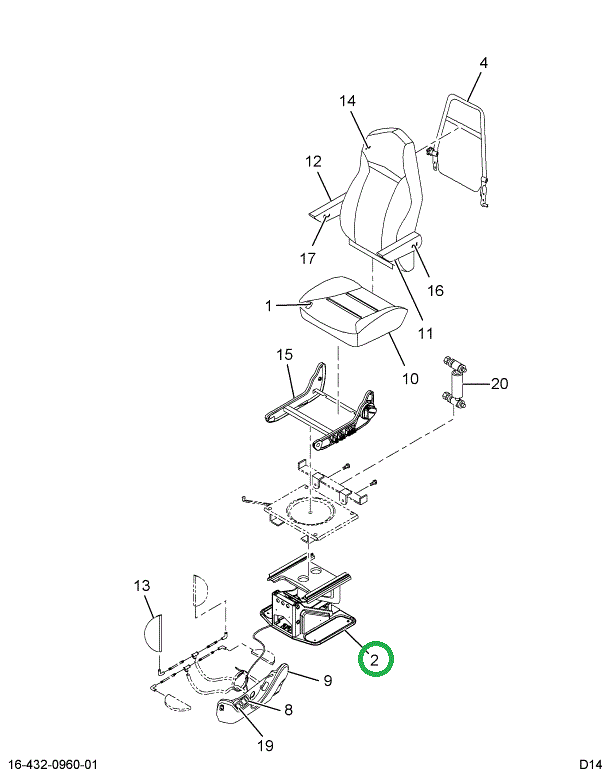 2516548C91 Base, Seat Pedestal