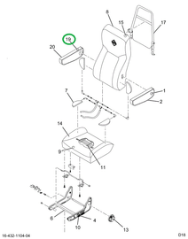 2516557C1 COVER, ARMREST LH