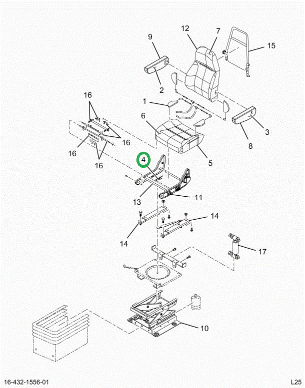 2516558C91 MANIFOLD ASSY, SEAT FOUR BUTTO