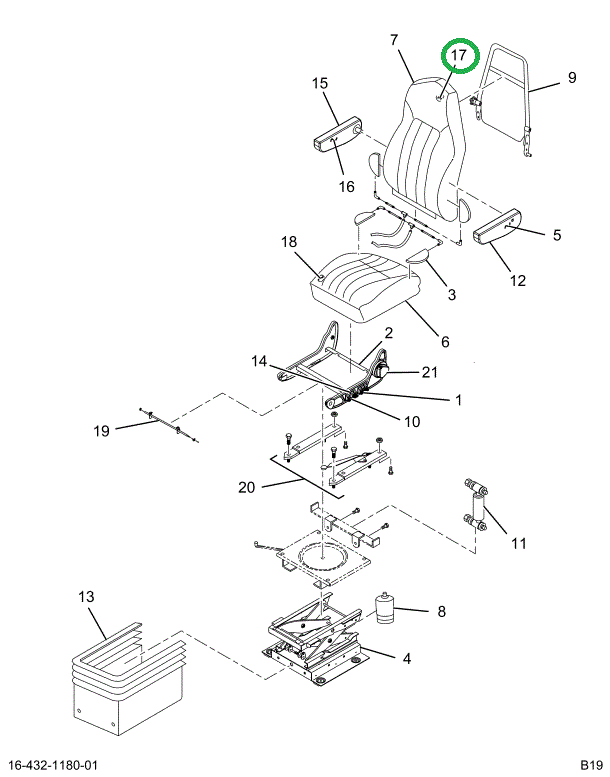 2516569C1 CUSHION,UPHOLSTERED BACK