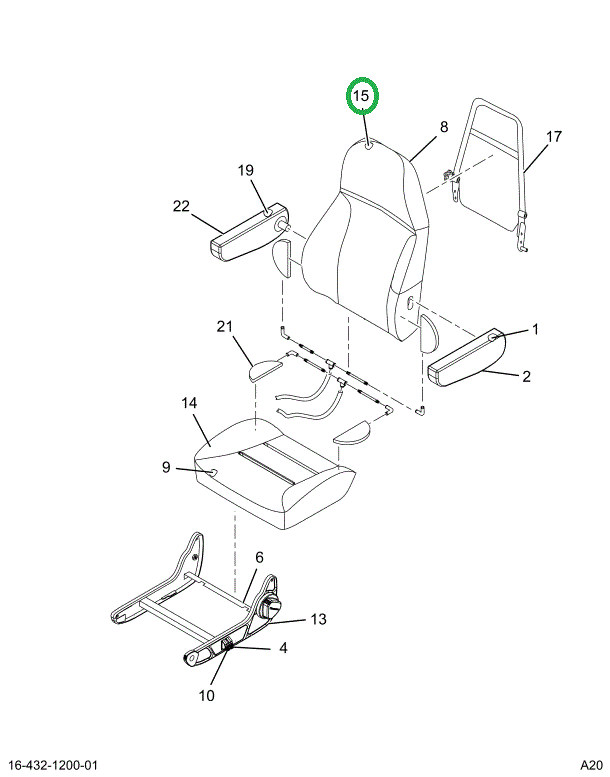 2516570C1 CUSHION,UPHOLSTERED BACK