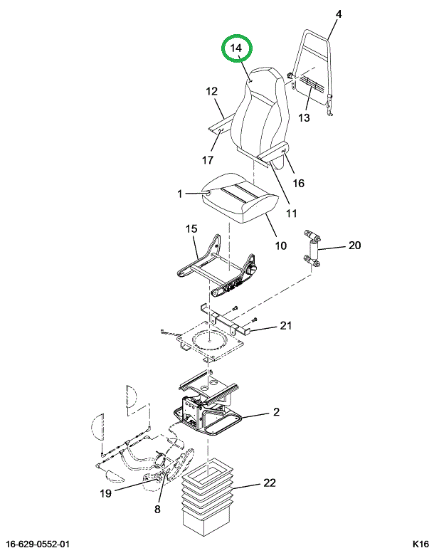 2516571C1 CUSHION,UPHOLSTERED BACK