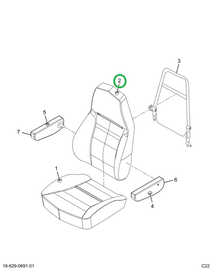 2516573C1 COVER, SEAT BACK