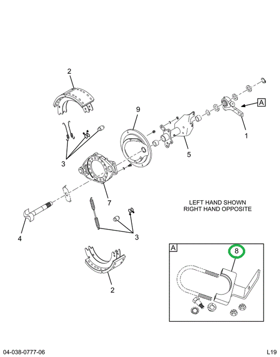 2516686C91 Bracket, S- Cam Right Hand Fro