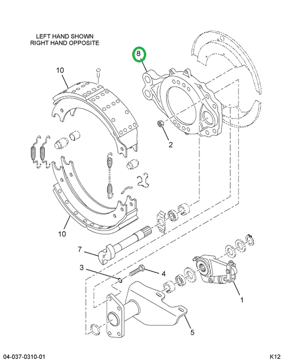 2516718C91 SPIDER, REAR BRAKE RIGHT HAND