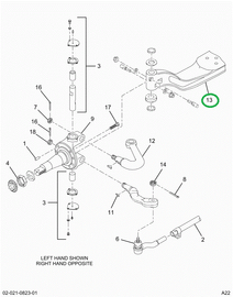 2516805C91 Beam, Front Axle Meritor 12k