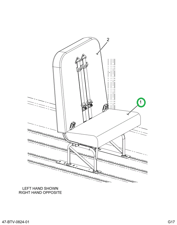 2516908C1 Cover, Seat Cushion