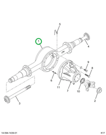 2517226C91 HOUSING, AXLE REAR REAR