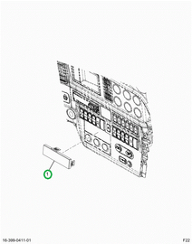 2517317C1 PANEL,1 SWITCH CUT OUT
