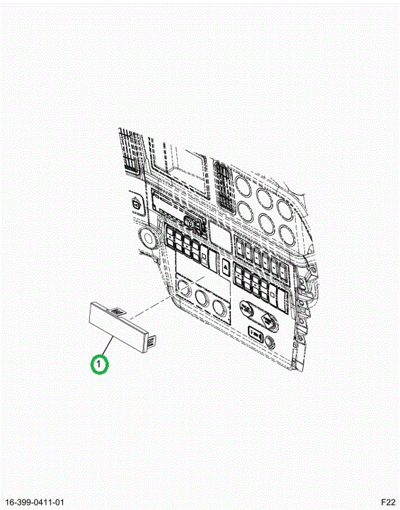 2517317C1 PANEL,1 SWITCH CUT OUT
