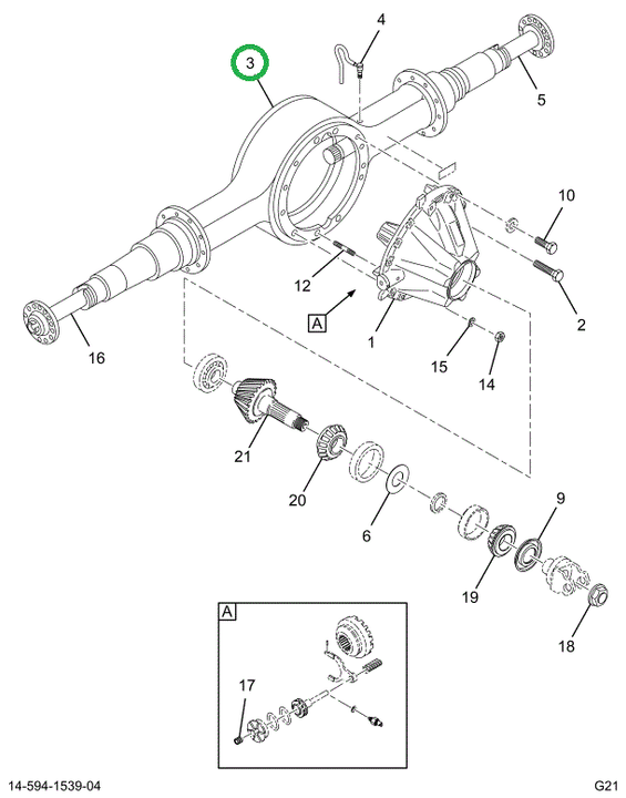 2517324C91 Housing, Axle, Rear/rear, Dana