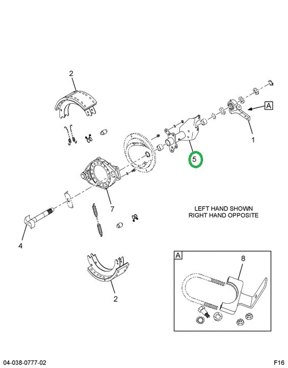 2517344C91 Bracket, Camshaft Bendix Right