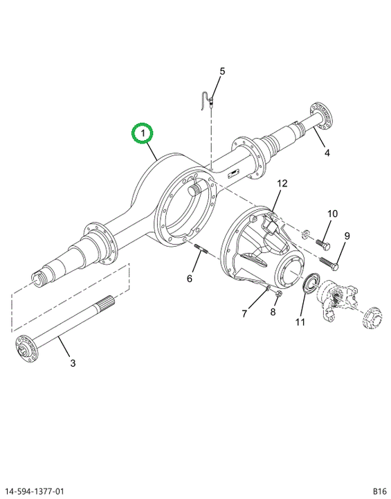 2517353C91 Housing, Axle, Dana, Rear Rear