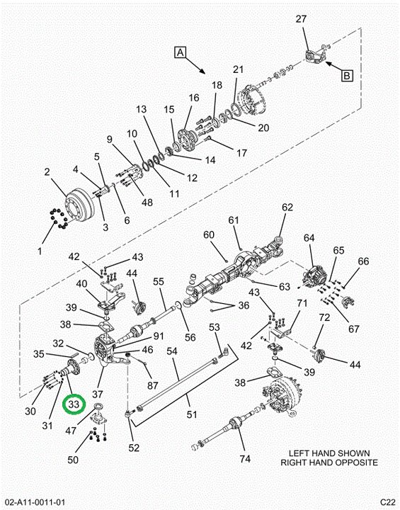 2517416C91 SPINDLE,SPINDAL ASSEMBLY