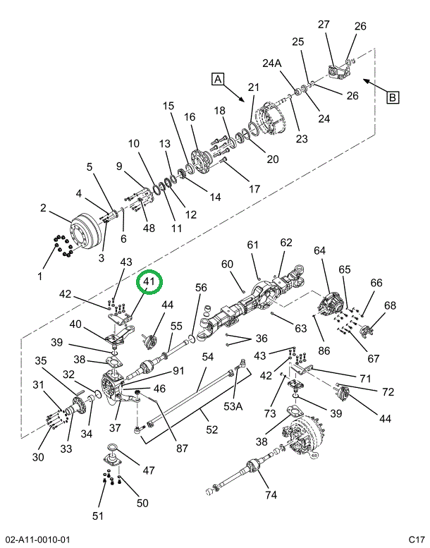 2517425C91 Bracket, Steering Left Hand