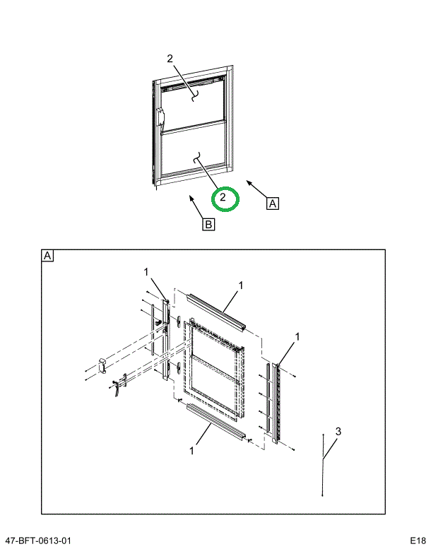 2517782C91 WINDOW,KIT, KICK OUT GLASS, 25