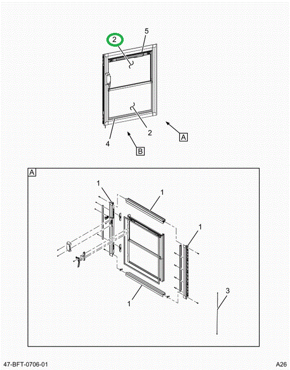 2517802C91 Glass Kit, Kick Out, 25.25 In.