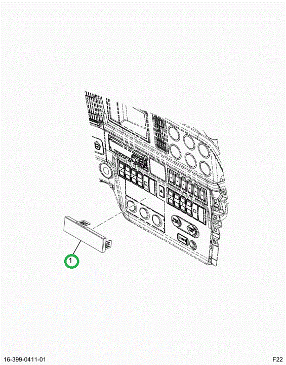 2517881C1 PANEL,3 SWITCH CUT OUT