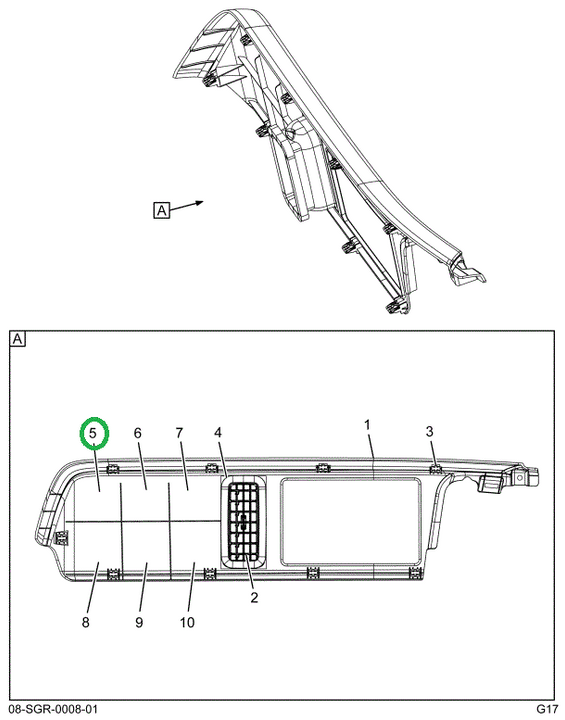 2518044C1 BEZEL,1 GAUGE CUT OUT