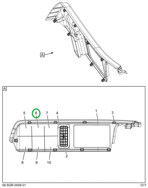 2518057C1 BEZEL,2 GAUGE CUT OUT