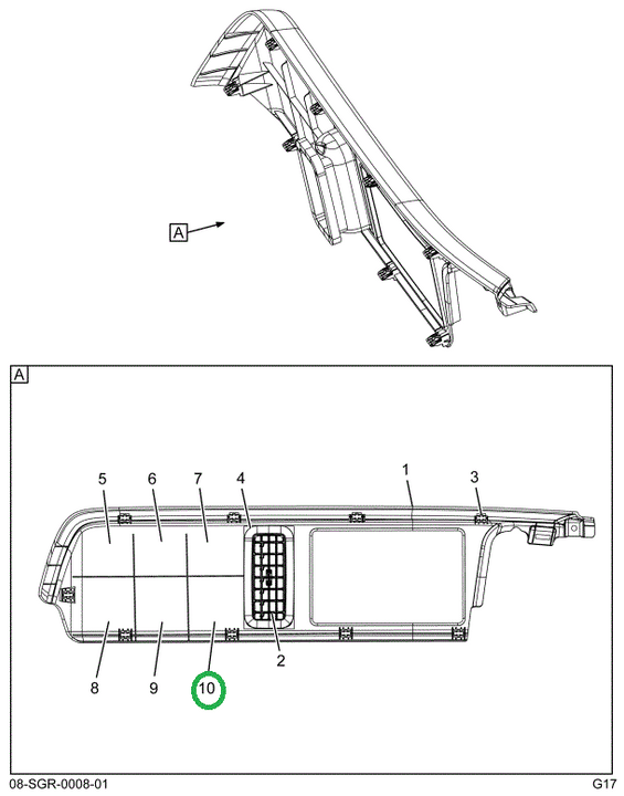 2518061C1 BEZEL,6 GAUGE CUT OUT
