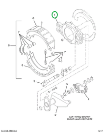 2518110C91 Spider, Pin Left Hand Rear