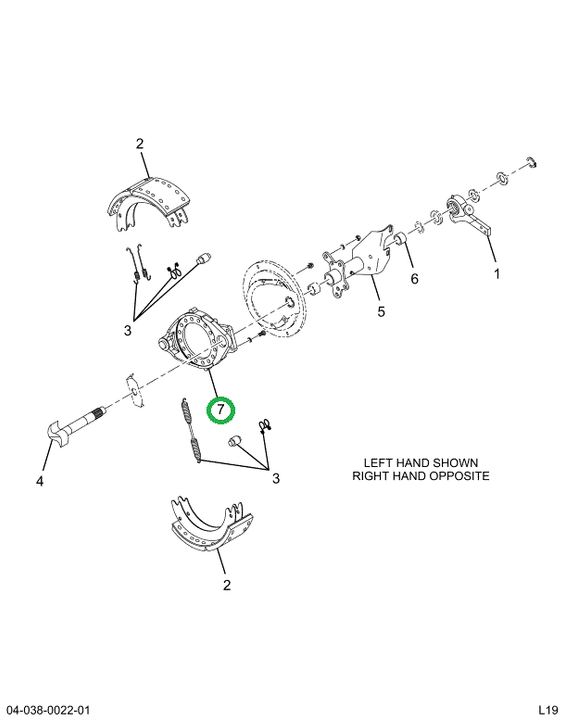 2518118C91 SPIDER, PIN LEFT HAND REAR