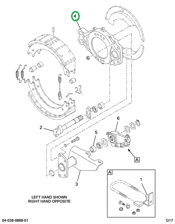 2518119C91 SPIDER, PIN RIGHT HAND REAR
