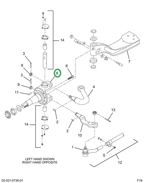 2518201C91 Knuckle, Steering Right