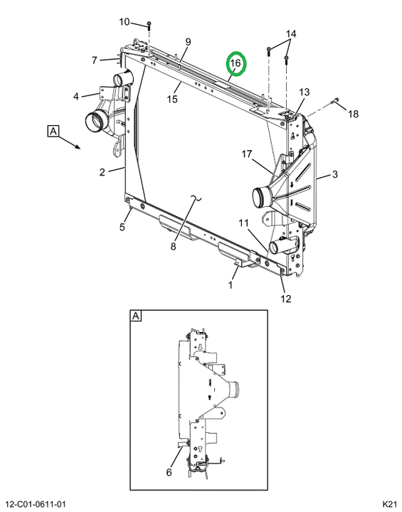 2518548C91 FRAME, FRONT SIDE