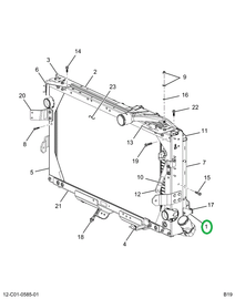 2518576C91 BRACKET, LOWER GRILL