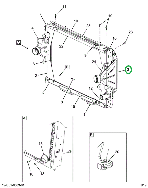 2518577C91 Radiator, Charge Air Cooler(ca